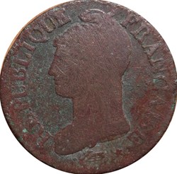 Cinq centimes Dupré, grand module 1797 Strasbourg F.115/12