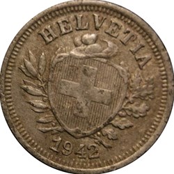 SUISSE 1 Centime Croix Suisse 1942 Berne - B