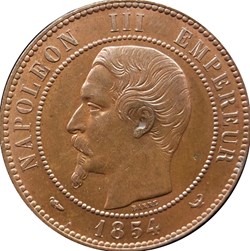 Module 10 centimes, monument érigé à la Bourse le 3 décembre 1854 1854