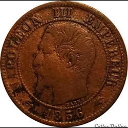 1 Centime Napoléon III Tète Nue 1856 A