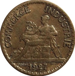 50 centimes Chambres de Commerce 1927 Paris F.191/9