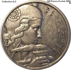 100 Francs Cochet 1954 B