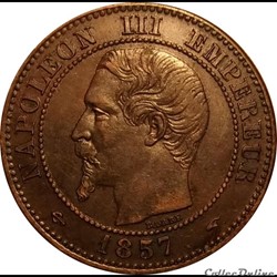 2 Centimes Napoléon III Tête Nue 1857 A
