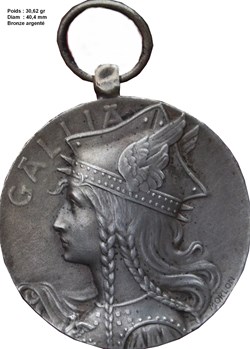 Médaille  : GALLIA union vosgienne EPINAL le 28 /7/1935