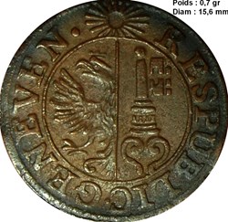 Six Deniers République de Genève 1788