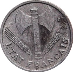 50 centimes Francisque, poids léger 1943 Beaumont-le-Roger F.196/2