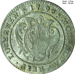 1/2 Batzen - Canton de Lucerne 1796