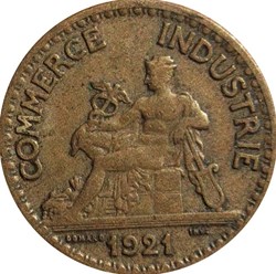 50 centimes Chambres de Commerce 1921 Paris F.191/3