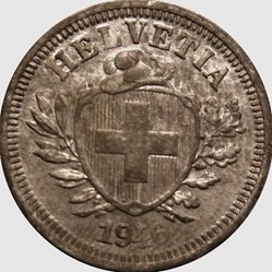 SUISSE 1 Centime Croix Suisse 1946 Berne - B