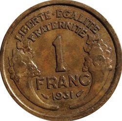1 franc Morlon 1931 Paris F.219/2