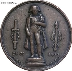 Médaille Napoleon Colonne 1833 Domard Seurre Montagny Baron Desnoyers