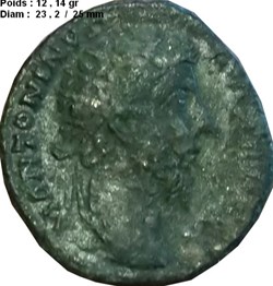 Antonin le Pieux, as, Rome, 155-156