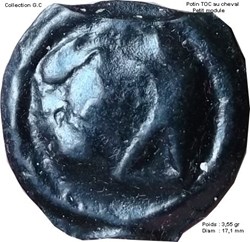 Potin TOC au cheval petit module Q AU-DESSUS DU DOS ET () ENTRE LES JAMBES.