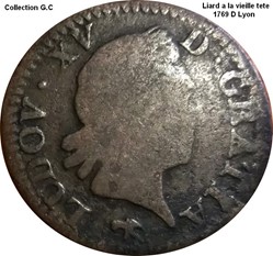 Liard a la vieille tete 1769 D Lyon