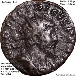 Trébonien Galle ( 206 ap. J.-C., Pérouse, Italie /oût 253 ap. J.-C., Terni, Italie )