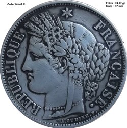 5 francs Cérès, IIe République 1851 A Paris