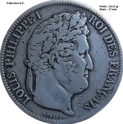 5 francs IIe type Domard 1840 A Paris