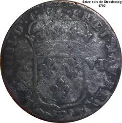 XVI deniers 1702 Strasbourg