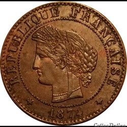 1 Centime Cérès 1874 A
