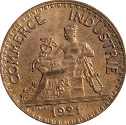 2 francs Chambres de Commerce 1921 Paris