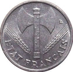 50 centimes Francisque, légère 1943 F.196/1
