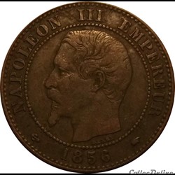2 Centimes Napoléon III Tête Nue 1856 A