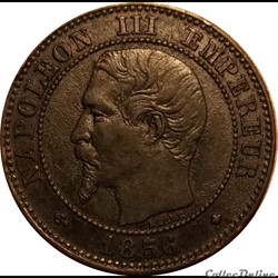 2 Centimes Napoléon III Tête Nue 1856 BB
