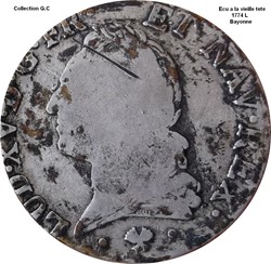 Ecu a la vieille tète 1774 L Bayonne