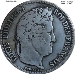 5 francs IIe type Domard 1832 MA Marseille