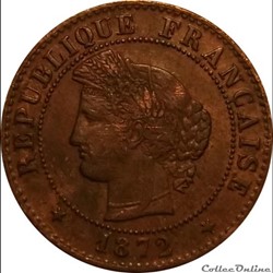 1 Centime Cérès 1872 A