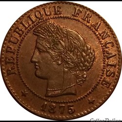 1 Centime Cérès 1875 K