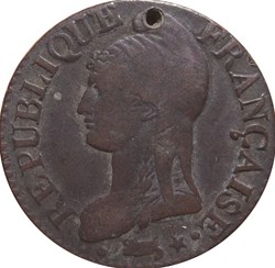 Cinq centimes Dupré, grand module 1797 Paris F.115/1