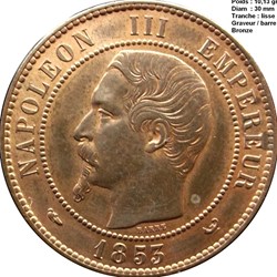 Module de dix centimes, Visite impériale à Lille les 23 et 24 septembre 1853 1853 Lille