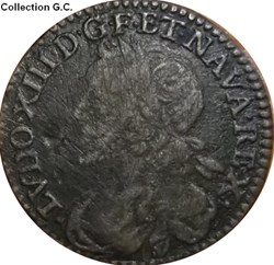 Jeton DAUPHINÉ - LOUIS, DAUPHIN (futur LOUIS XIV) Jeton Lt 24 LOUIS XIII 1643