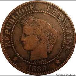 Deux Centimes Cérès 1889 A