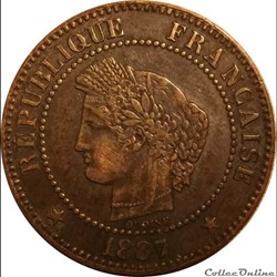 Deux Centimes Cérès 1887 A