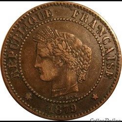 Deux Centimes Cérès 1879 Grand A