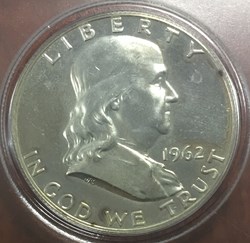 1962 P PROOF FRANKLIN HALF DOLLAR
