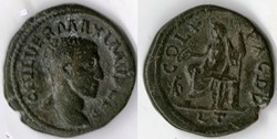 235-238 Maximus Caeser, Zeus, AE24