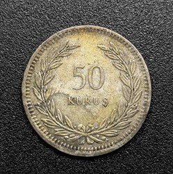 1947 kurus 50 Silver