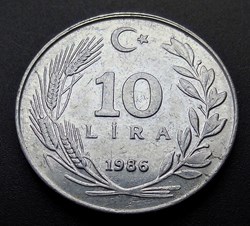 1986 lira 10 Aluminium
