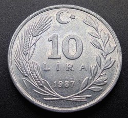 1987 lira 10 Aluminium