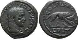244-249 Philippus I, she-wolf, AE23