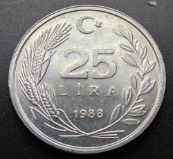 1988 lira 25 Aluminium