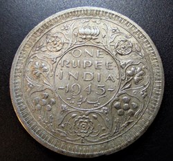 British India 1945 rupee