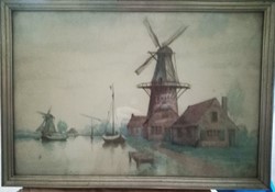 Coll. FD Catteau Aquarelle Moulins
