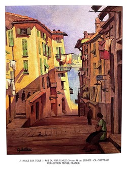 Coll. Privée Huile sur toile " Rue du vieux Nice"