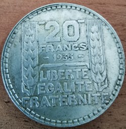 20 Francs TURIN, RAMEAUX COURTS