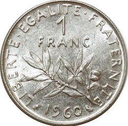 1 franc semeuse 1960 (petit 0)