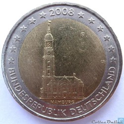 2 euros hambourg  f  2008